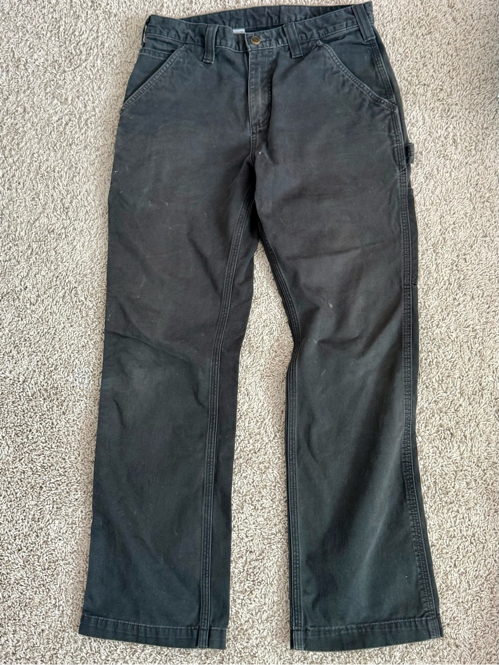 Carhartt Black Straight Leg Work Pants- 31 x 30